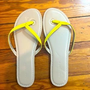 Banana republic yellow flip flops